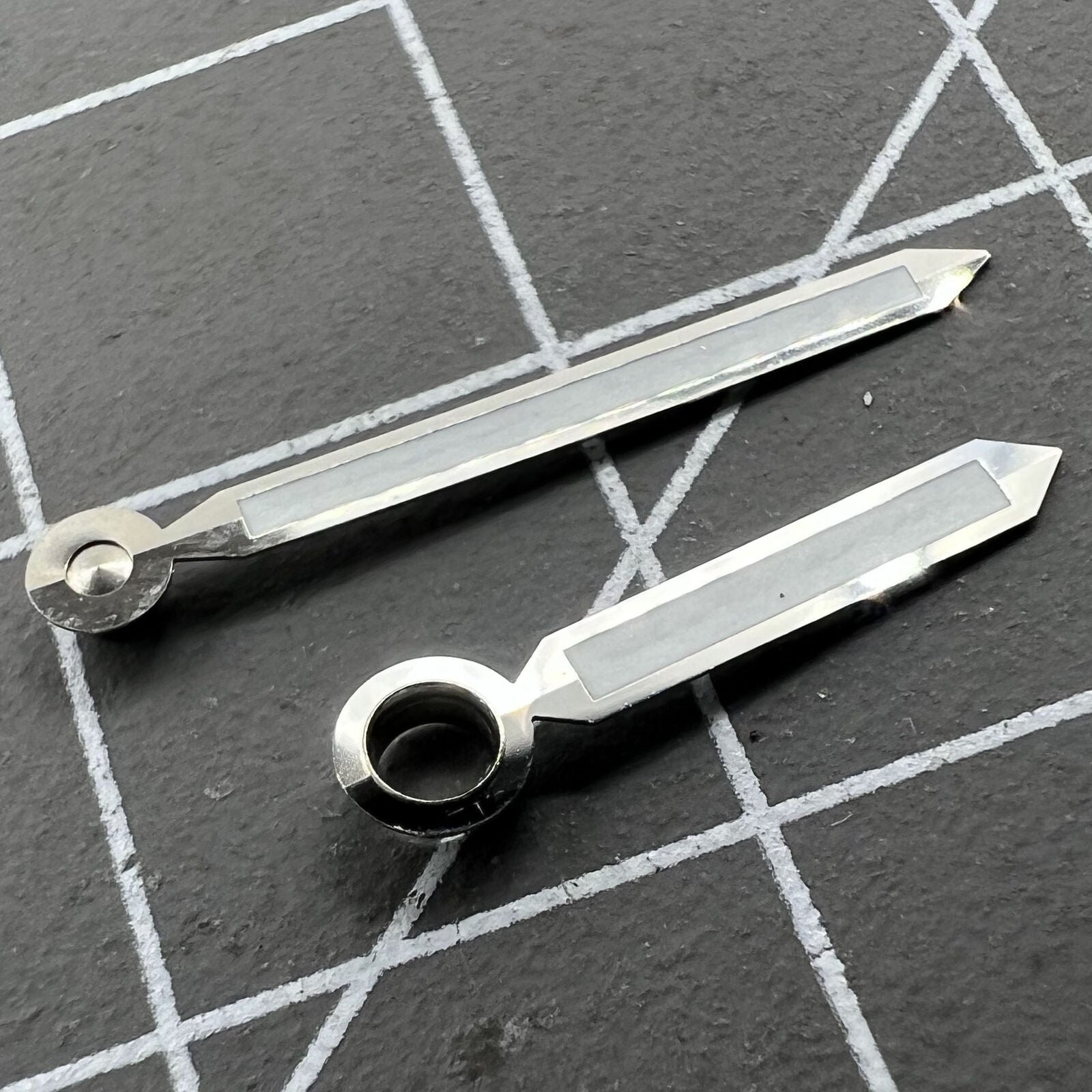 Green Luminous 2 Hands Silver Trim Watch Hands for ST3600/ST3620/ETA6497/ETA6498