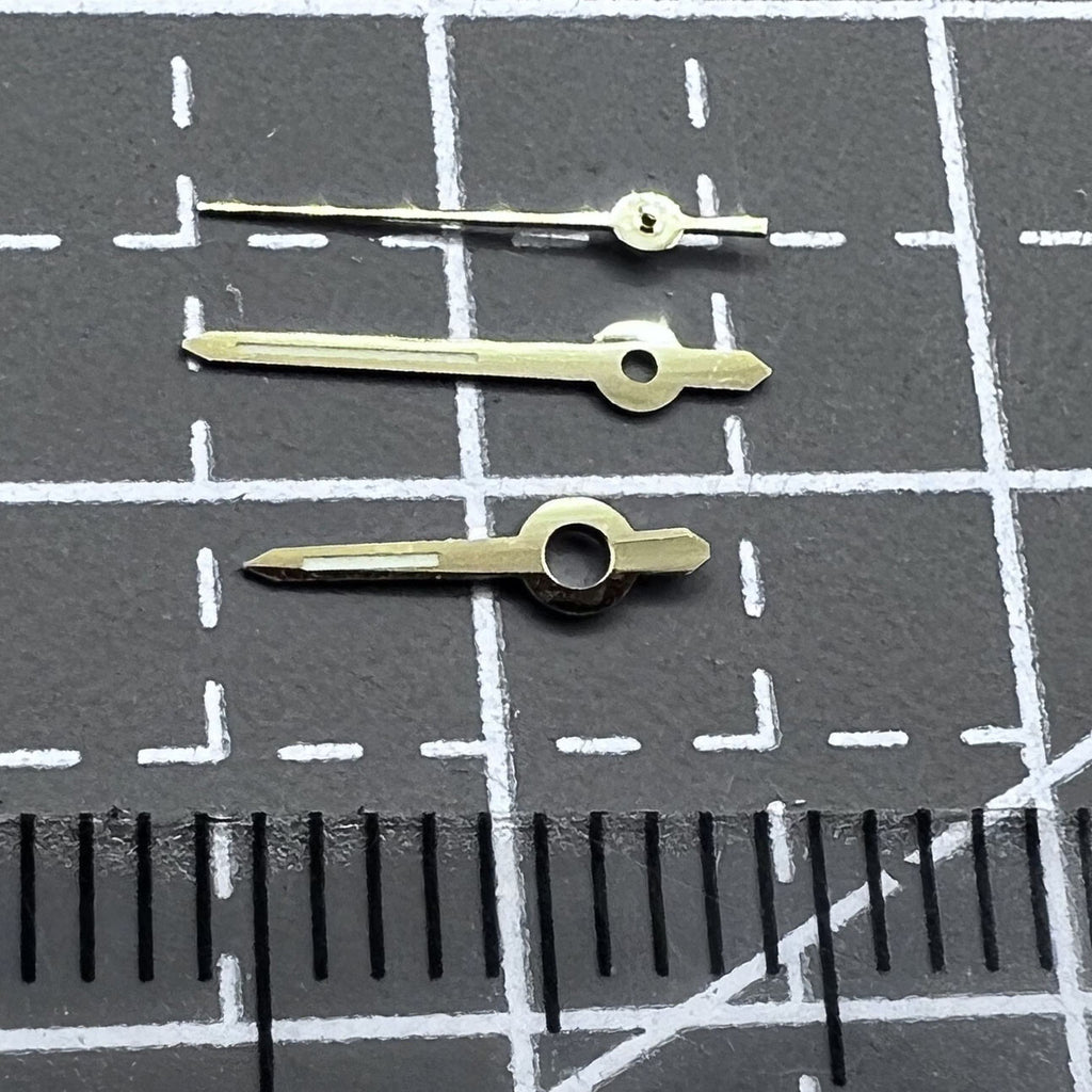 2 Sets/Pack 8.6x8.5x6mm Golden Trim Green Luminous Hands for Movement ETA 2671