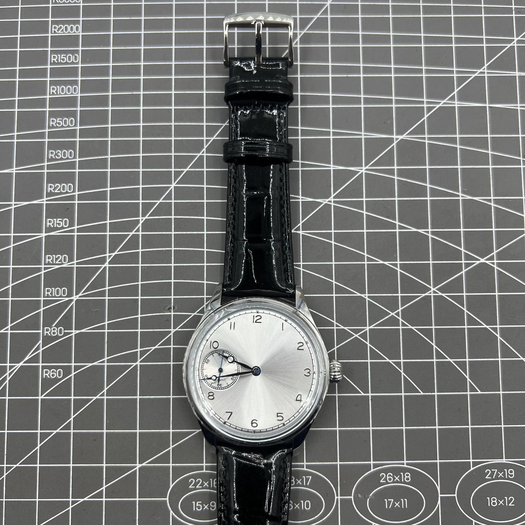 42mm Men Watch Manual Chain Up Seagull ST3600 Mechanical Movement White Dial