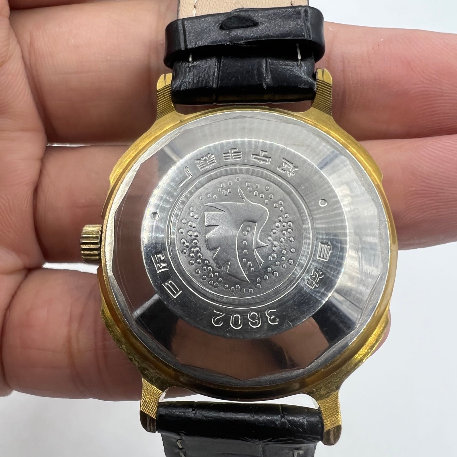 37mm Automatic Mechanical Watch 33 Jews Black Dial with Golden Roman Numerals