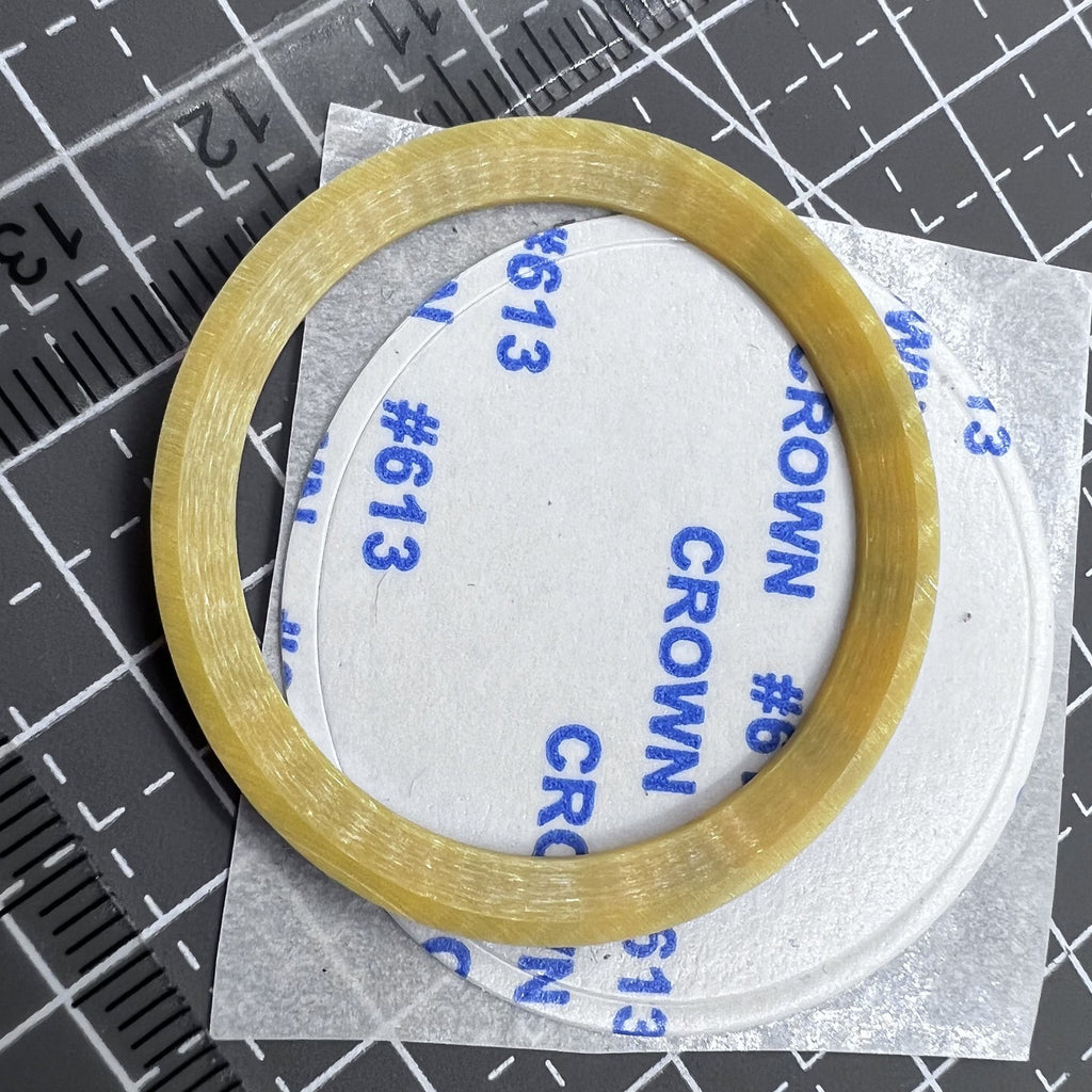 38mm Ceramic Watch Bezel Ring  Slope GMT Yellow Background White Font for SUB007