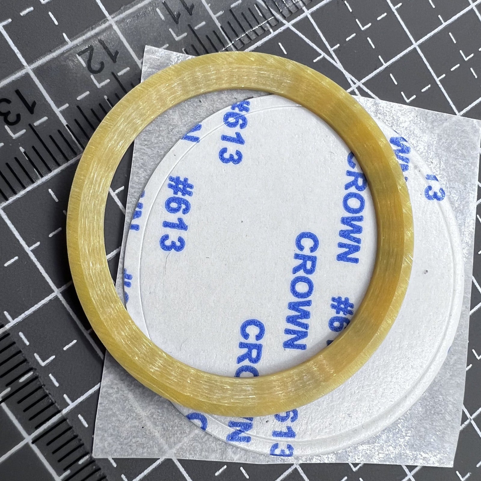 38mm Ceramic Watch Bezel Ring  Slope GMT Yellow Background White Font for SUB007