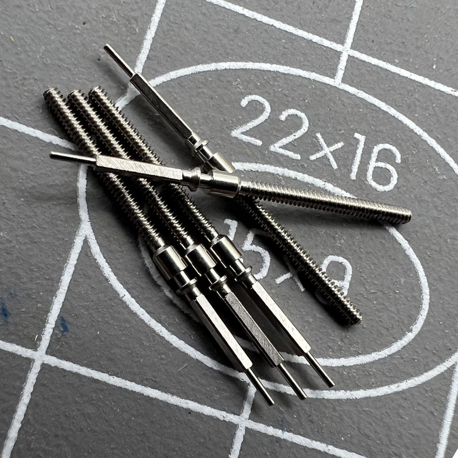 5 PIECES Watch Winding Stems Spare Parts Fit for ST2555 Movement