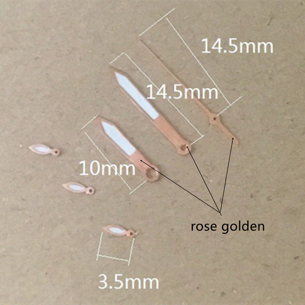 2 Sets/Pack Rose Golden Trim White Painted Hands for Miyota OS10 OS20 OS60 OS80