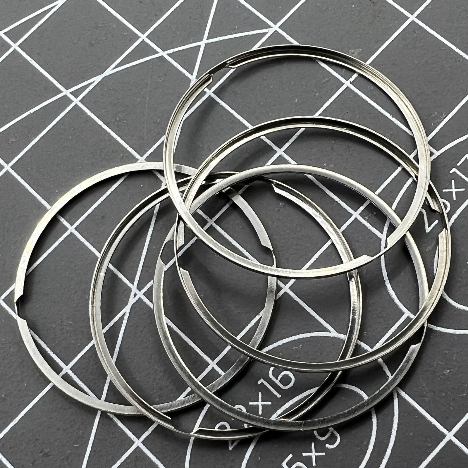 5 PIECES Steel Dial Mount Spacer Fixing Ring for ETA 2824/2836/2846 Movement