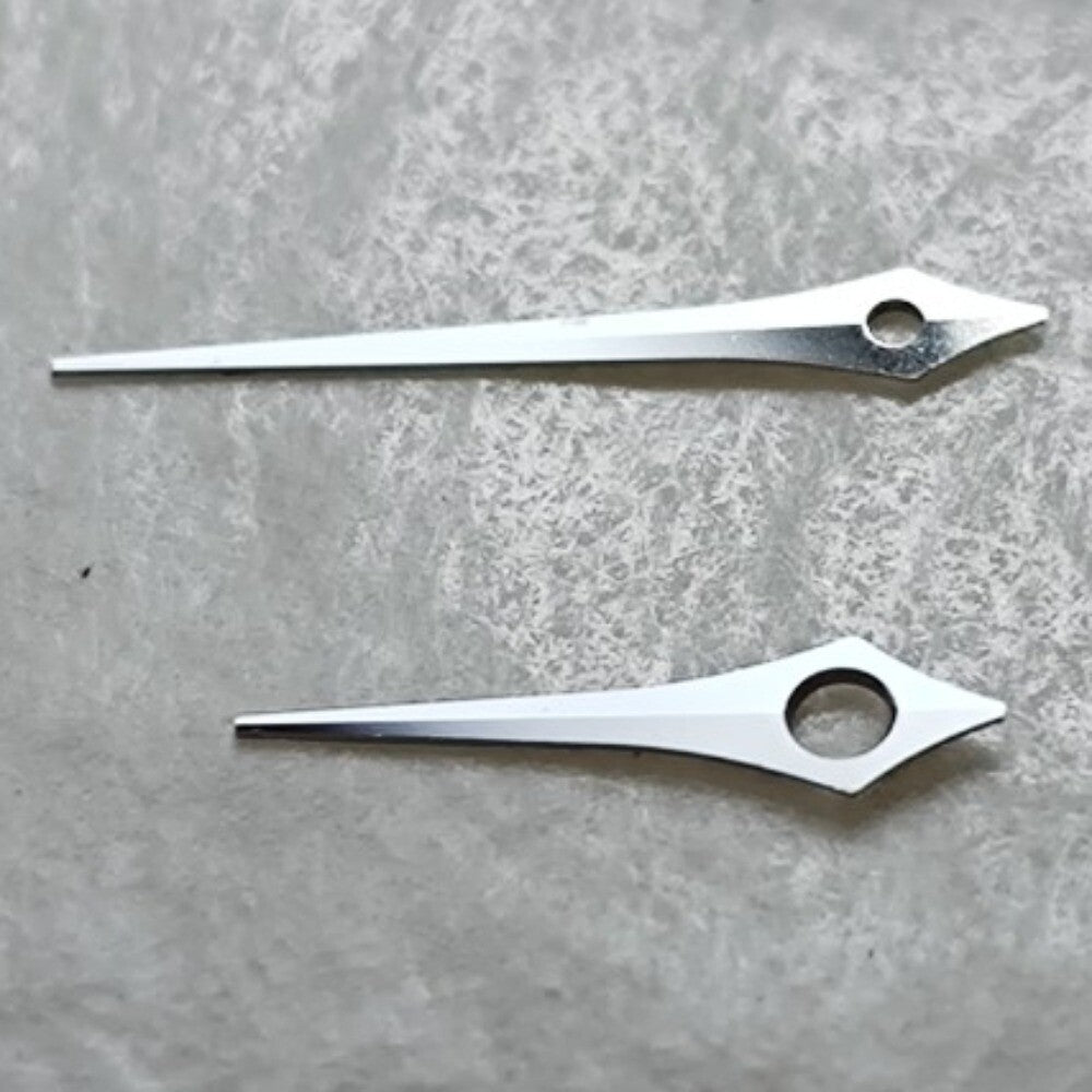 7x10mm Polished Silver Arrow Shape Watch Hand Set for VJ34 Quartz Movement