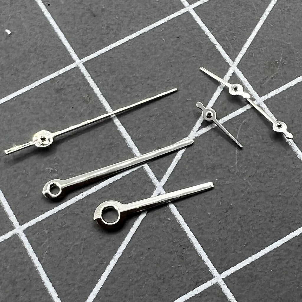 2 Sets No Lume Silver Trim Watch Hand for Movement VX3J VX9J VX7J VX3N VX9N VX42