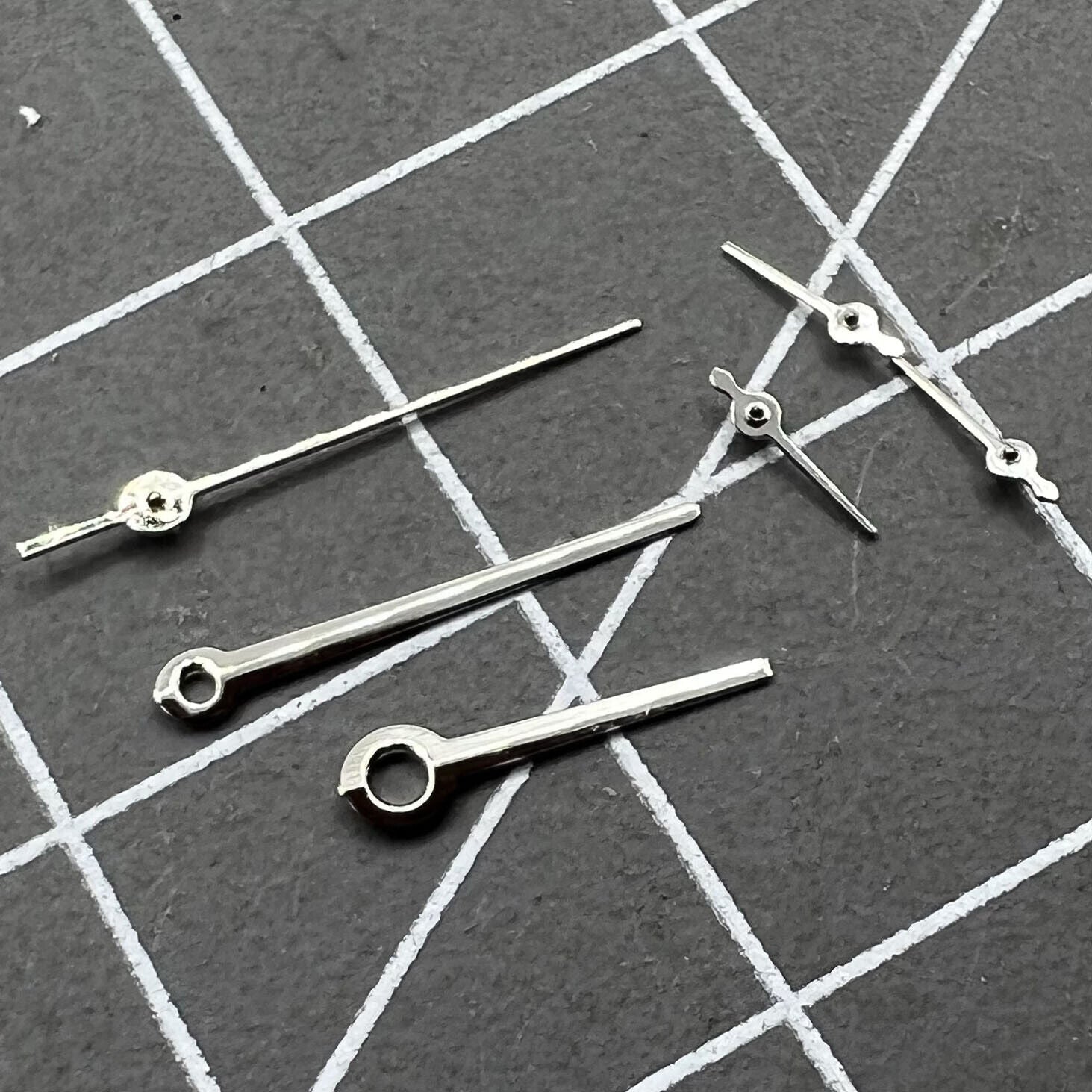 2 Sets No Lume Silver Trim Watch Hand for Movement VX3J VX9J VX7J VX3N VX9N VX42