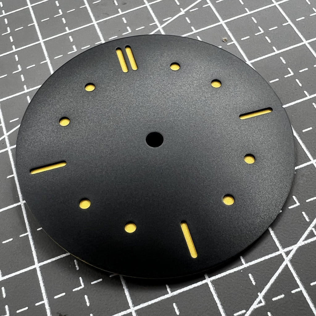 39mm Black Dot Green Luminous Watch Dial Suitable for Movement ETA 6497/6498