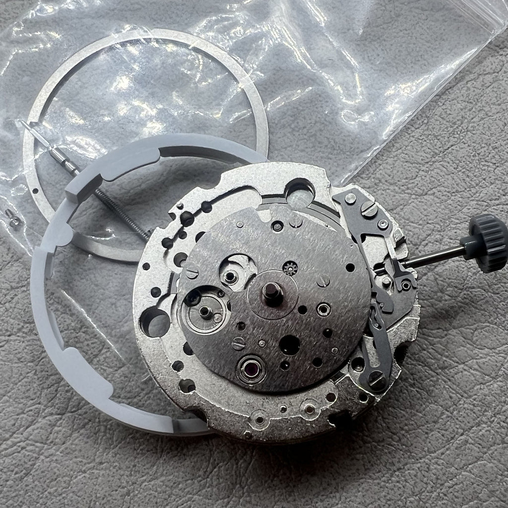Japanese Miyota 8245 Automatic Mechanical Movement Silver Hollow 2 Hands