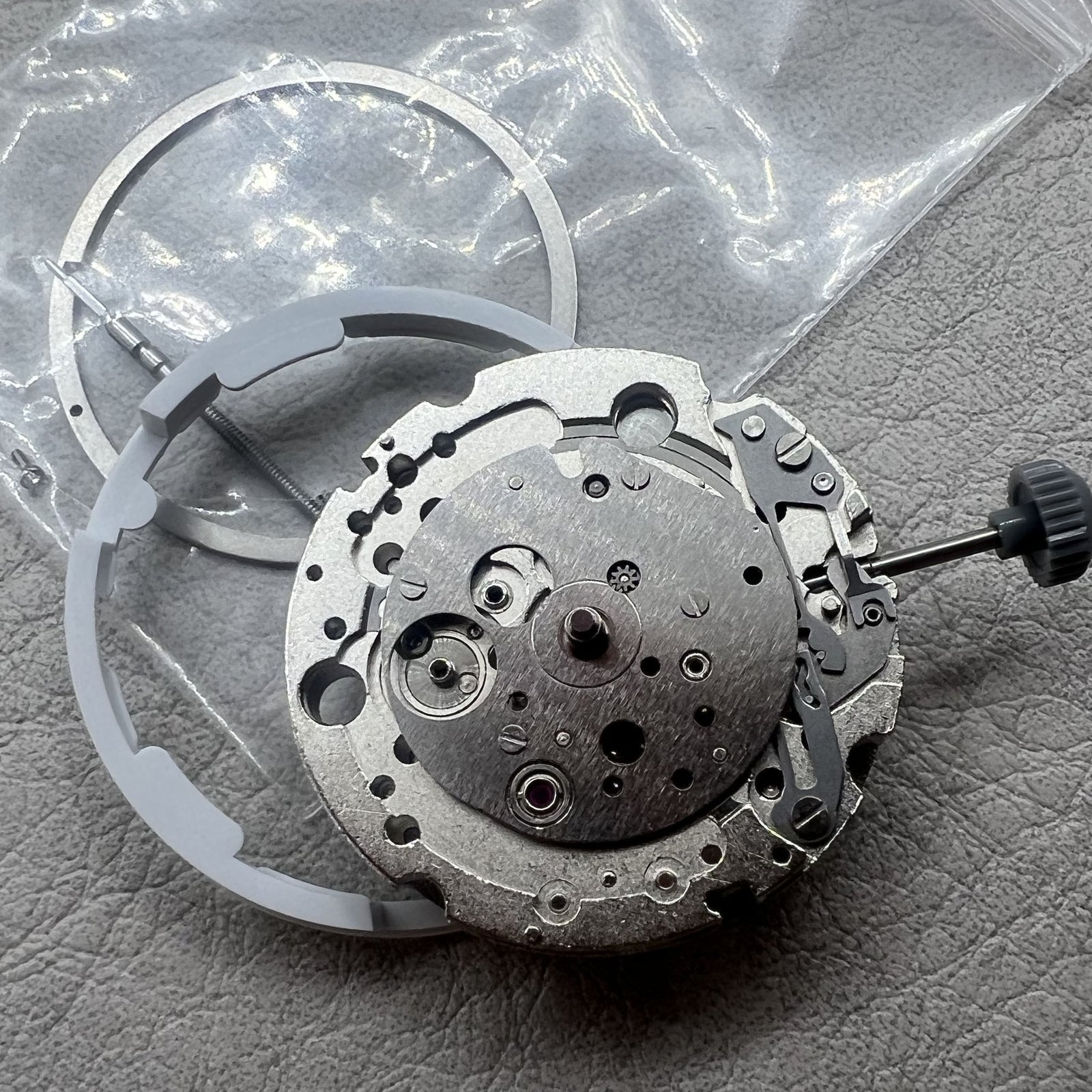 Japanese Miyota 8245 Automatic Mechanical Movement Silver Hollow 2 Hands