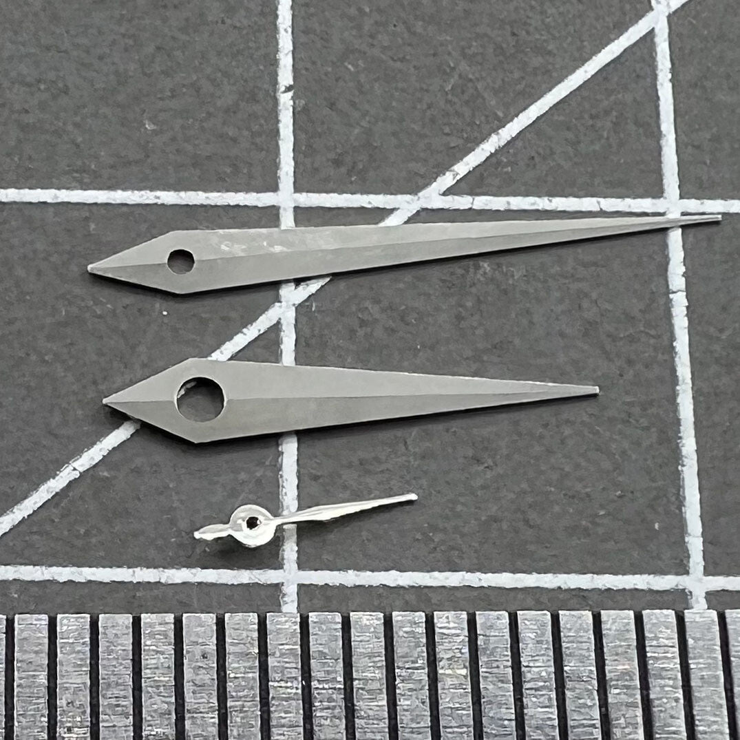 2 Sets/Pack Polished Silver Arrow Shape Hands Set for Miyota 1L45 Quartz