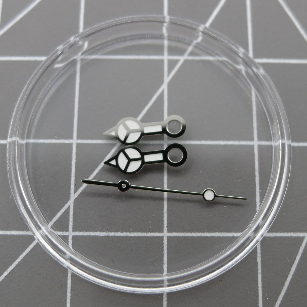 7.75*12*13MM Silver Trim Green Luminous Watch Hands For NH35A/NH36A Movement