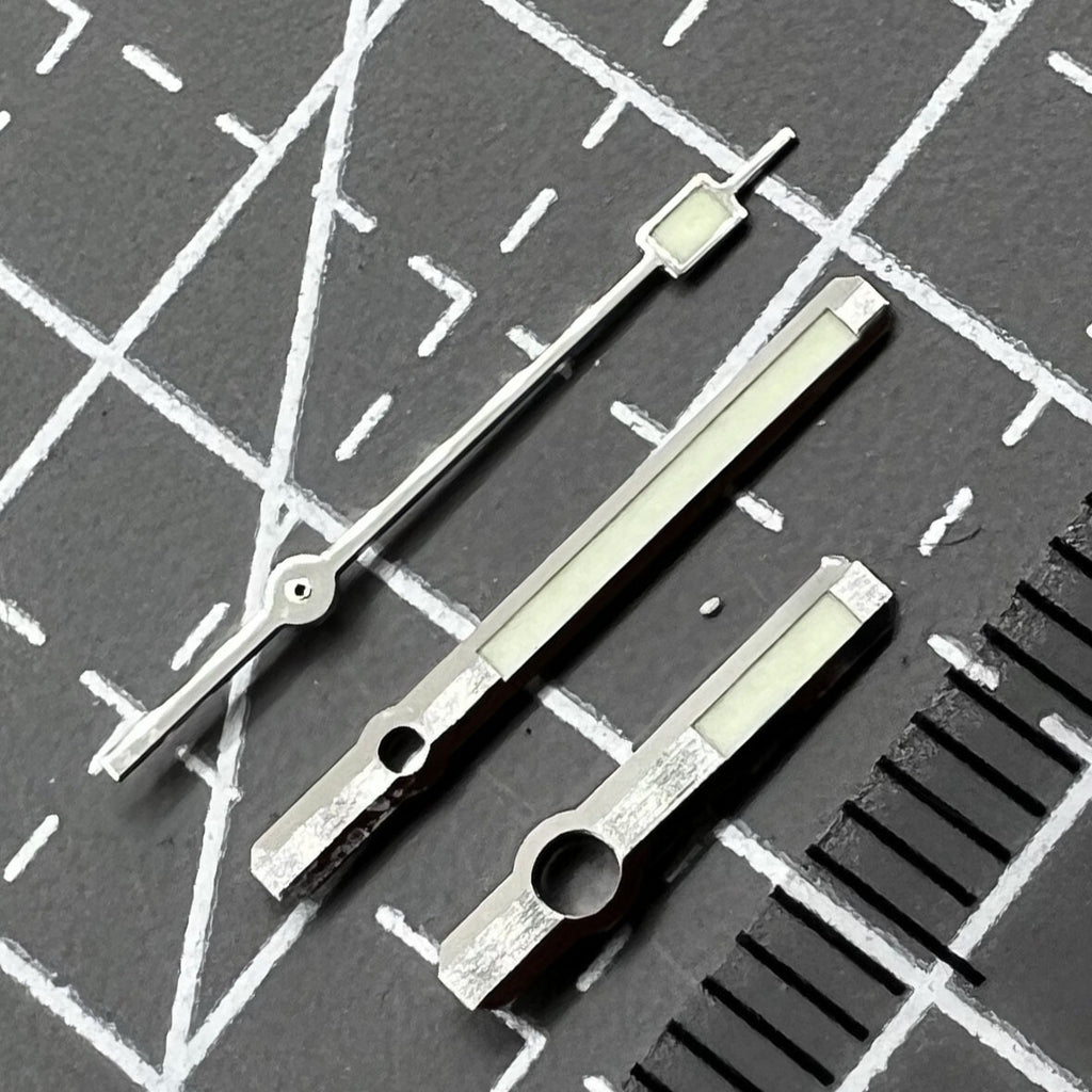 Silver Trim C3 Super Lume Watch Hands Set for 62MAS SKX007 SPR777 NH35 NH36
