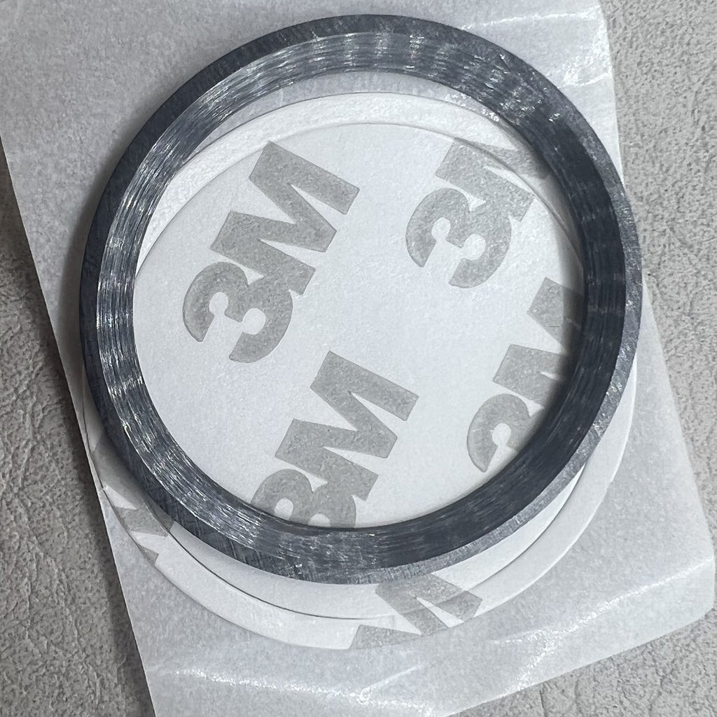 Ceramic Watch Bezel Black 37.5mm SUB  with White Font No Lume Slope