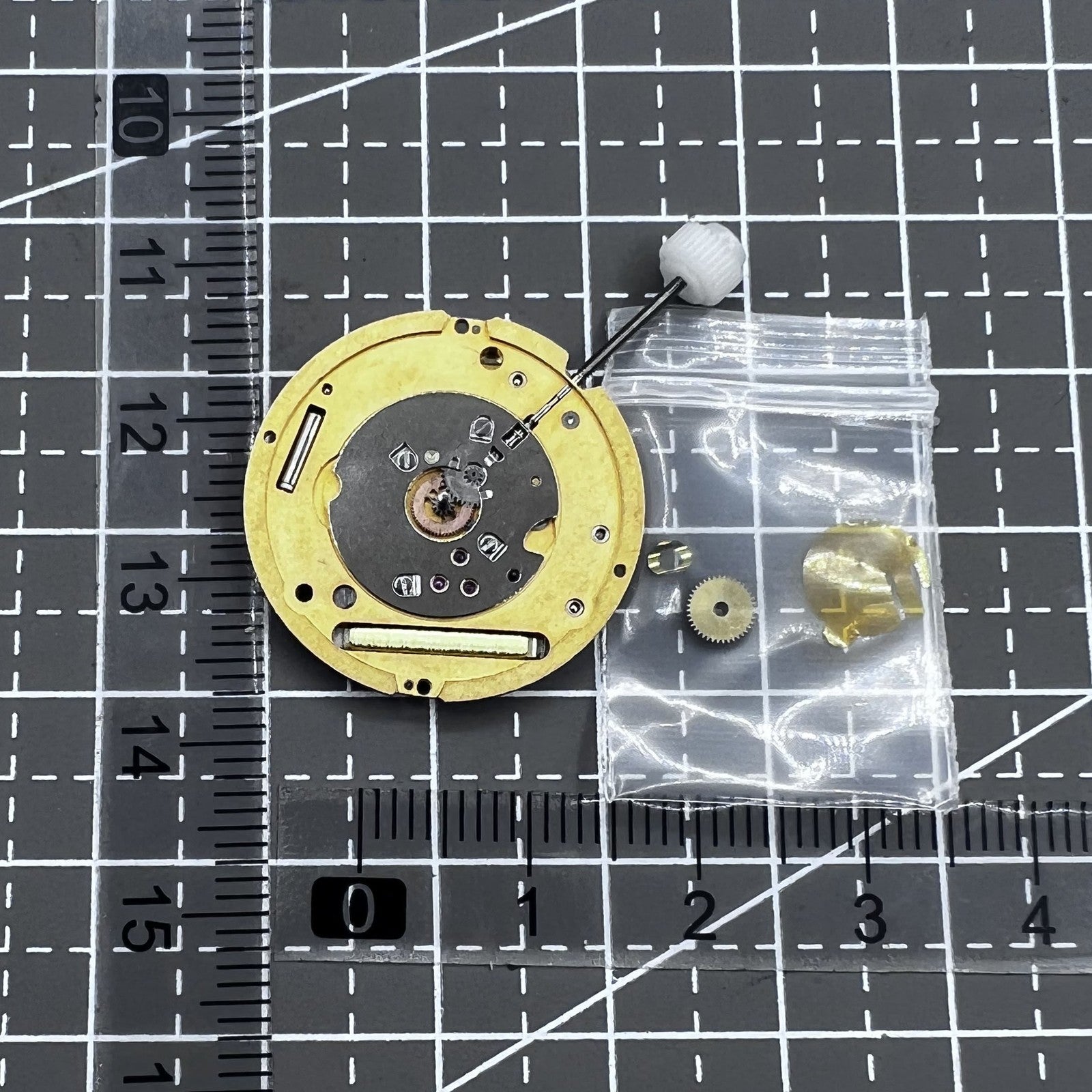 Swiss Ronda 1004 Golden Watch Quartz Movement 2 Hands