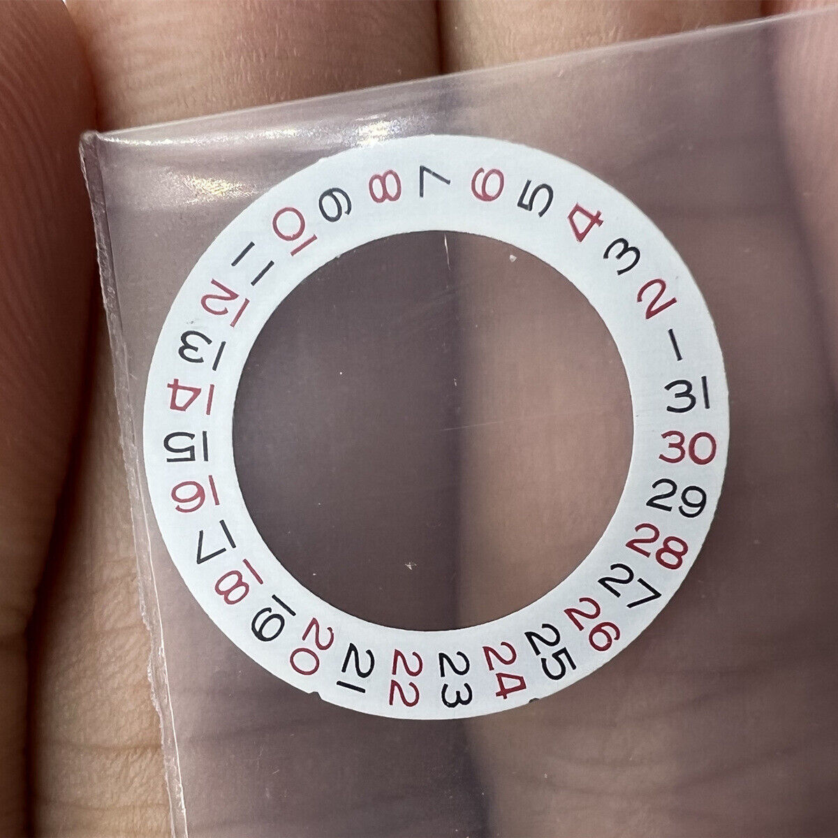 Red Even Date Wheel Overlay for ETA2824 2836 Miyota 8215/8200 Movement Date At 3