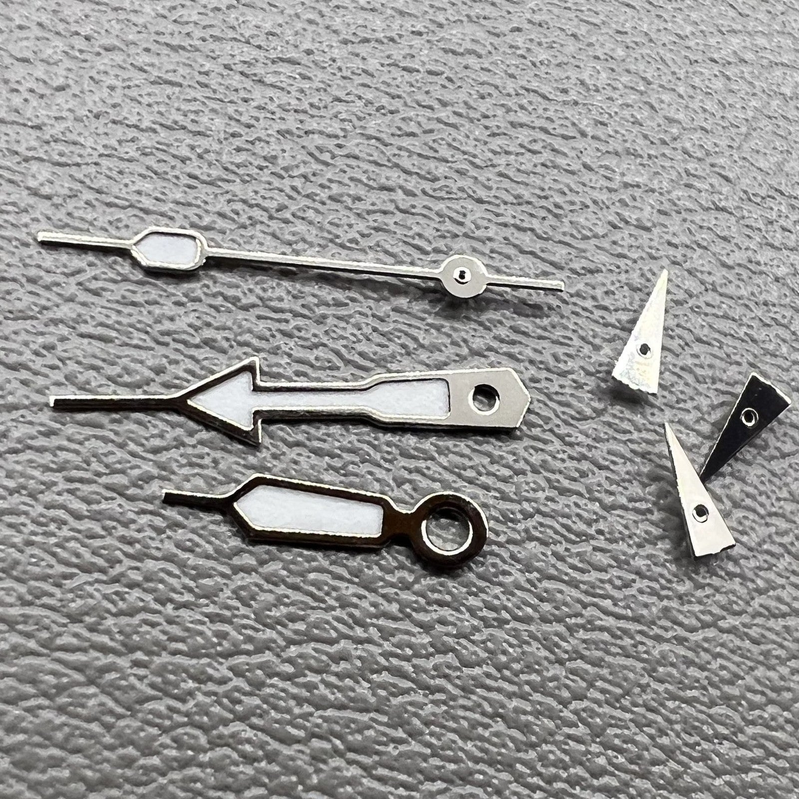 2 Sets Green Lume Arrow Shape Silver Trim Hands for Miyota OS10 OS20 OS60 OS80