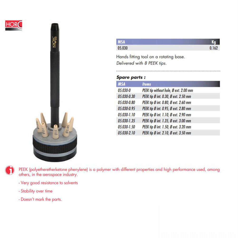Horotec MSA05.030 Watch Hand Fitting Tool Watchmaker Tool