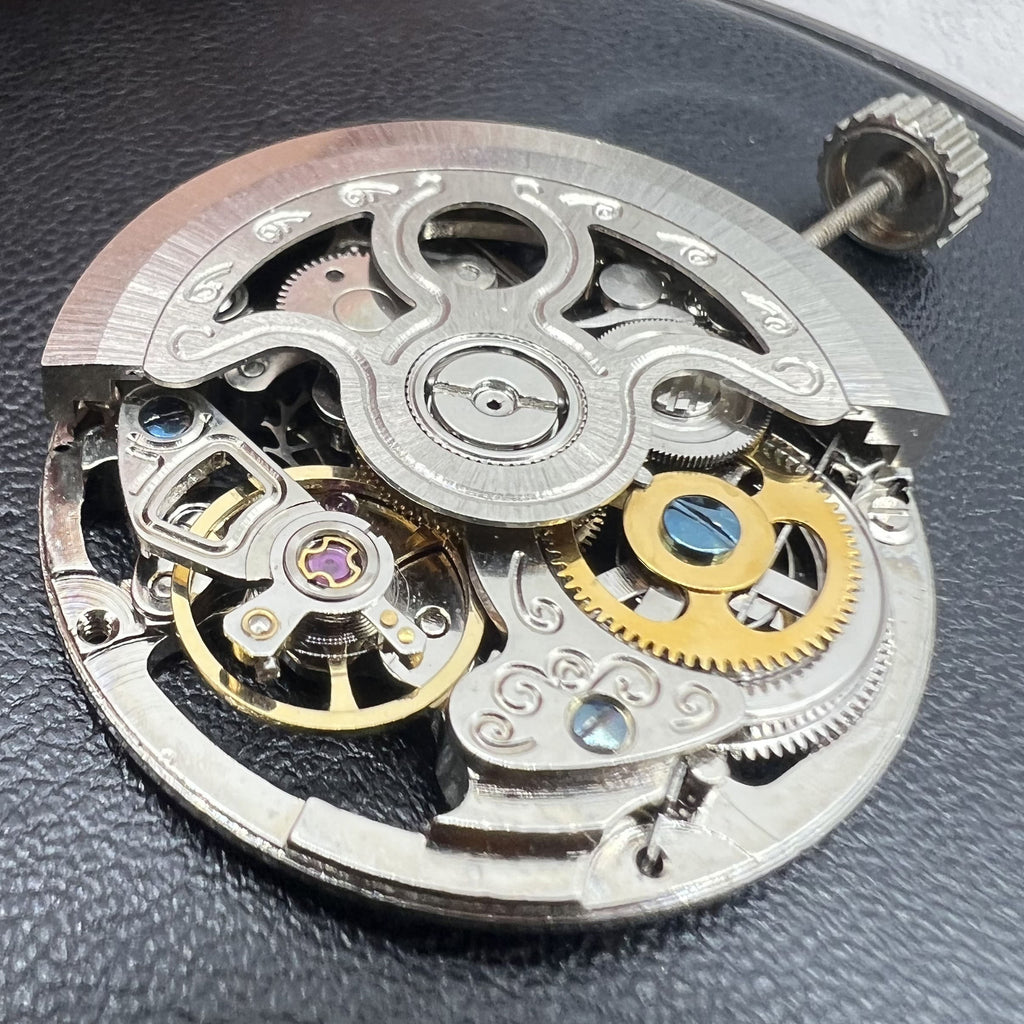 Hangzhou 2189 Hollow Automatic Mechanical Movement Silver Rotor 3 Hands