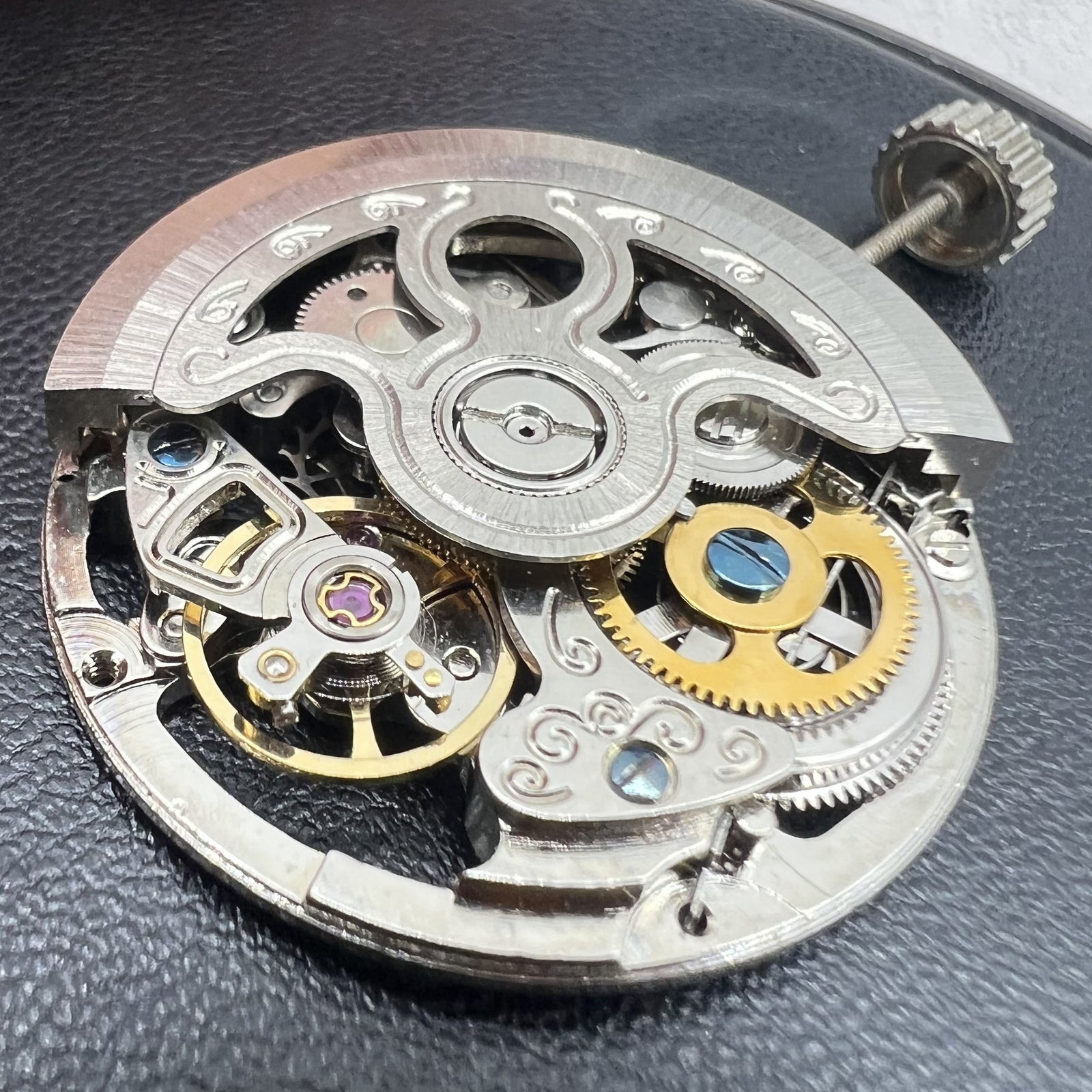 Hangzhou 2189 Hollow Automatic Mechanical Movement Silver Rotor 3 Hands