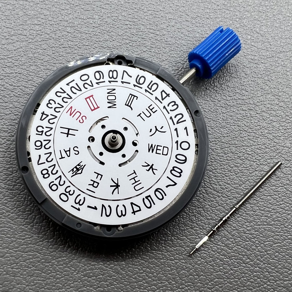 Seiko NH36 Movement White Disk Japanese+English Font Week Crown At 3.8