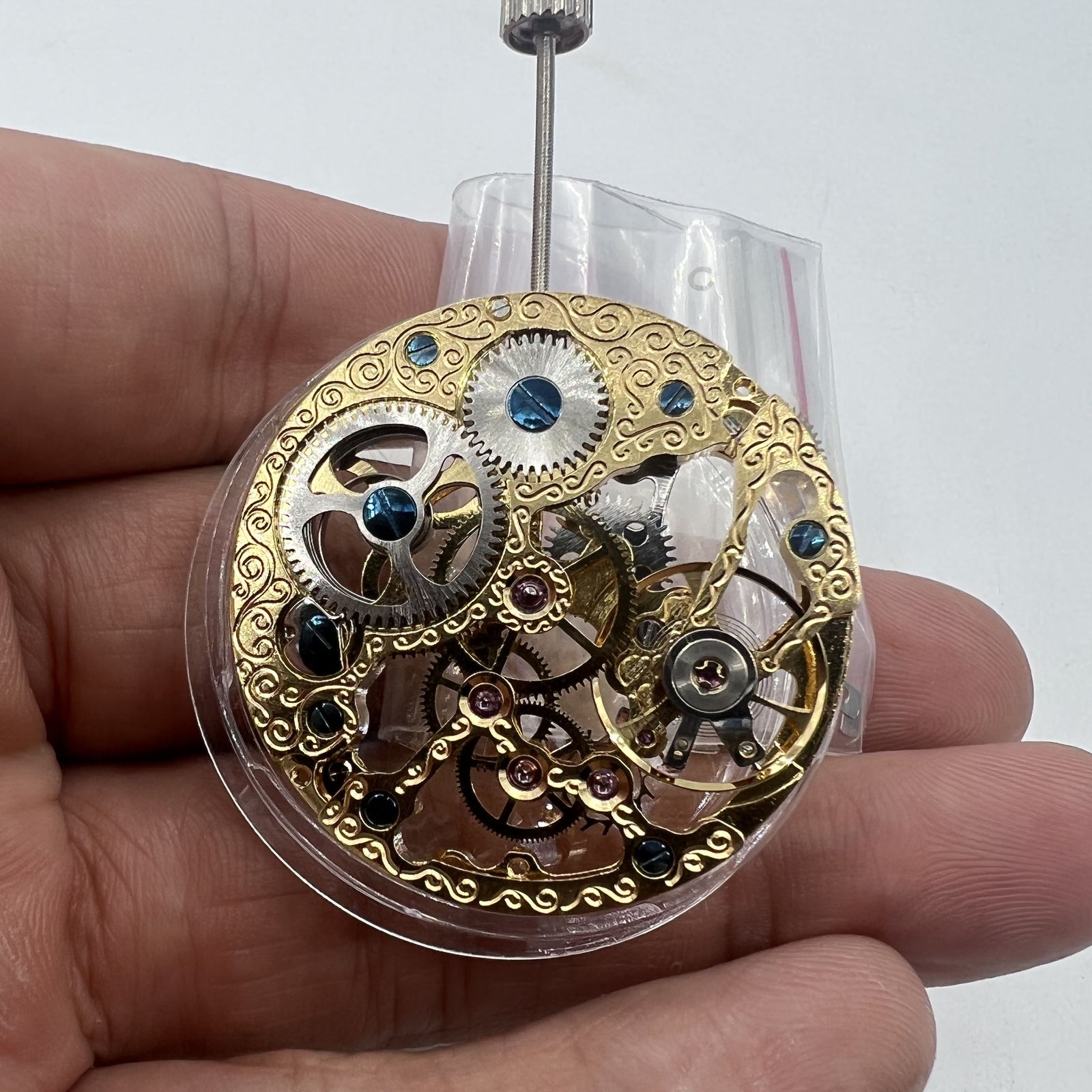Seagull ST3600 Mechanical Golden Hollow Movement for ETA 6497 Second at 9