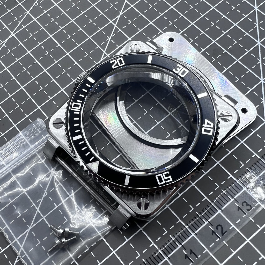 42mm S/S Sapphire Glass Square Watch Case for Seiko NH35/NH36/4R/7S