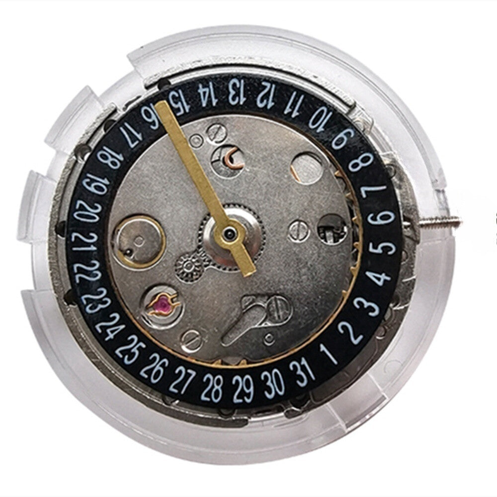 GMT Mechanical Movement Black Day Date Calendar at 6 For 2813