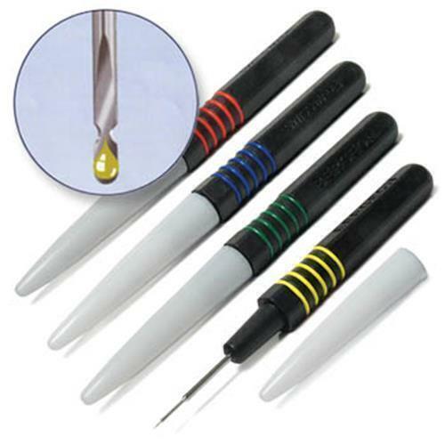 Bergeon 7013-4 Metal Dip Oilers Ergonomic Oil Grease Precision Applicator Set of