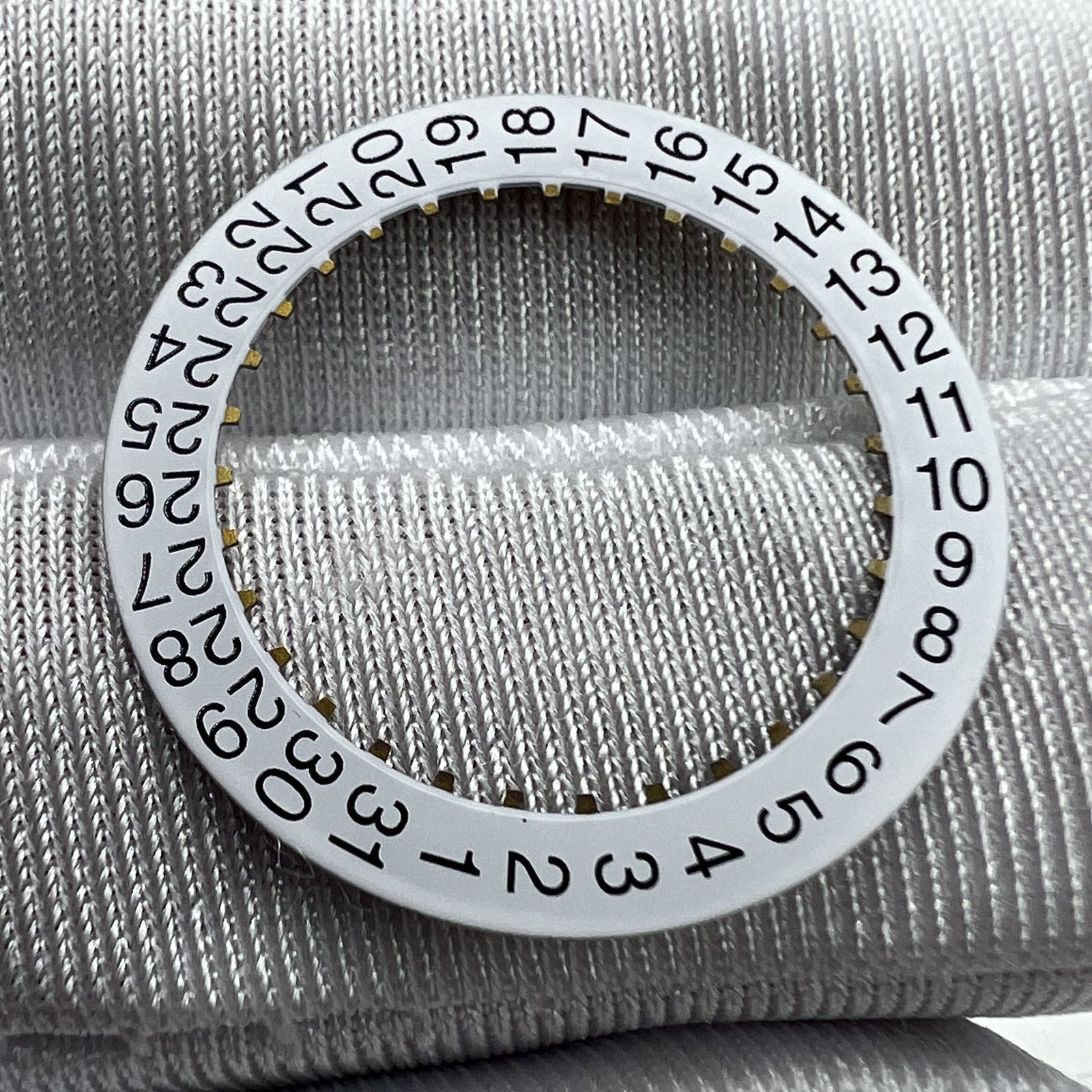 Date At 3 White Date Disk Date Wheel Disk for Watch Seagull 2824 Movement