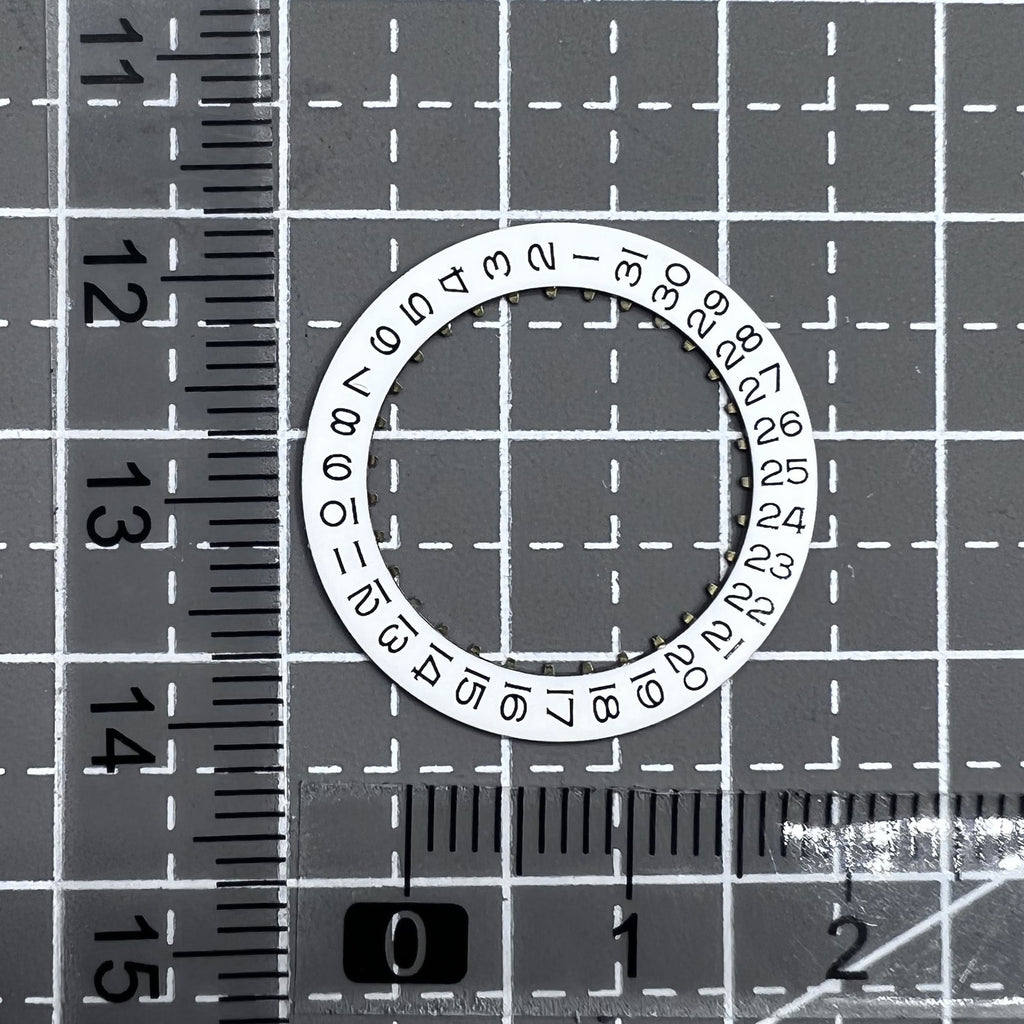 White Date Disk Wheel Date At 3 Black Font for Movement ETA2836