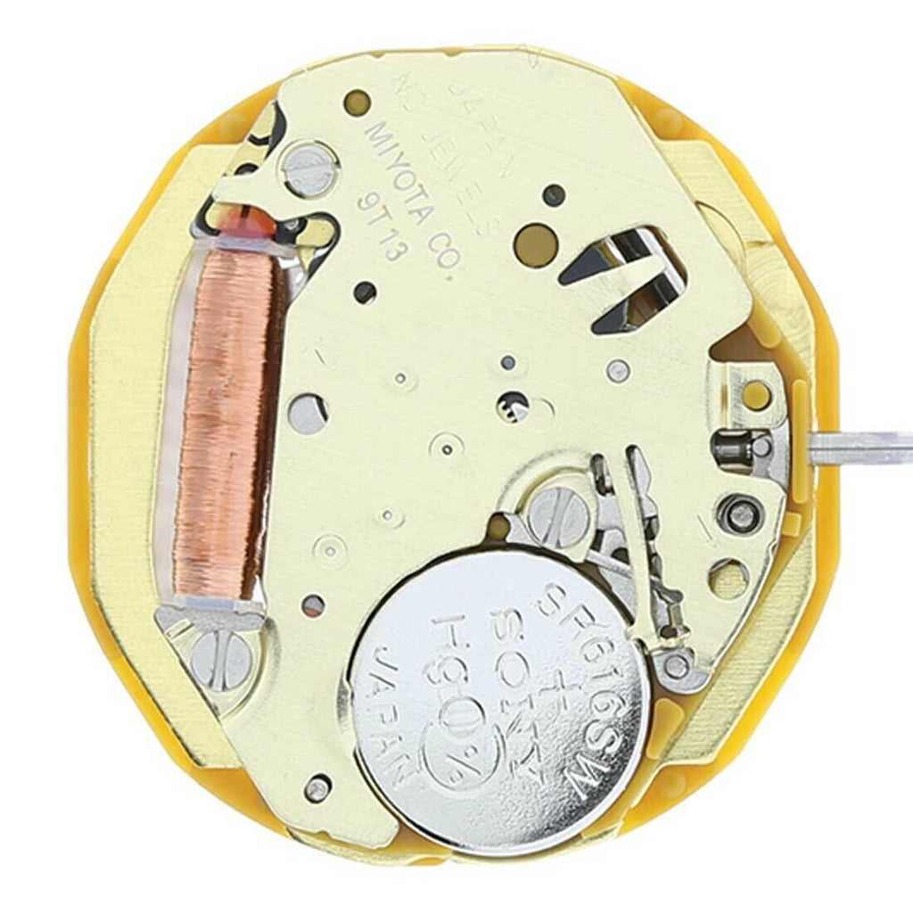 Miyota 9T13 Japan Quartz Movement Date at 6