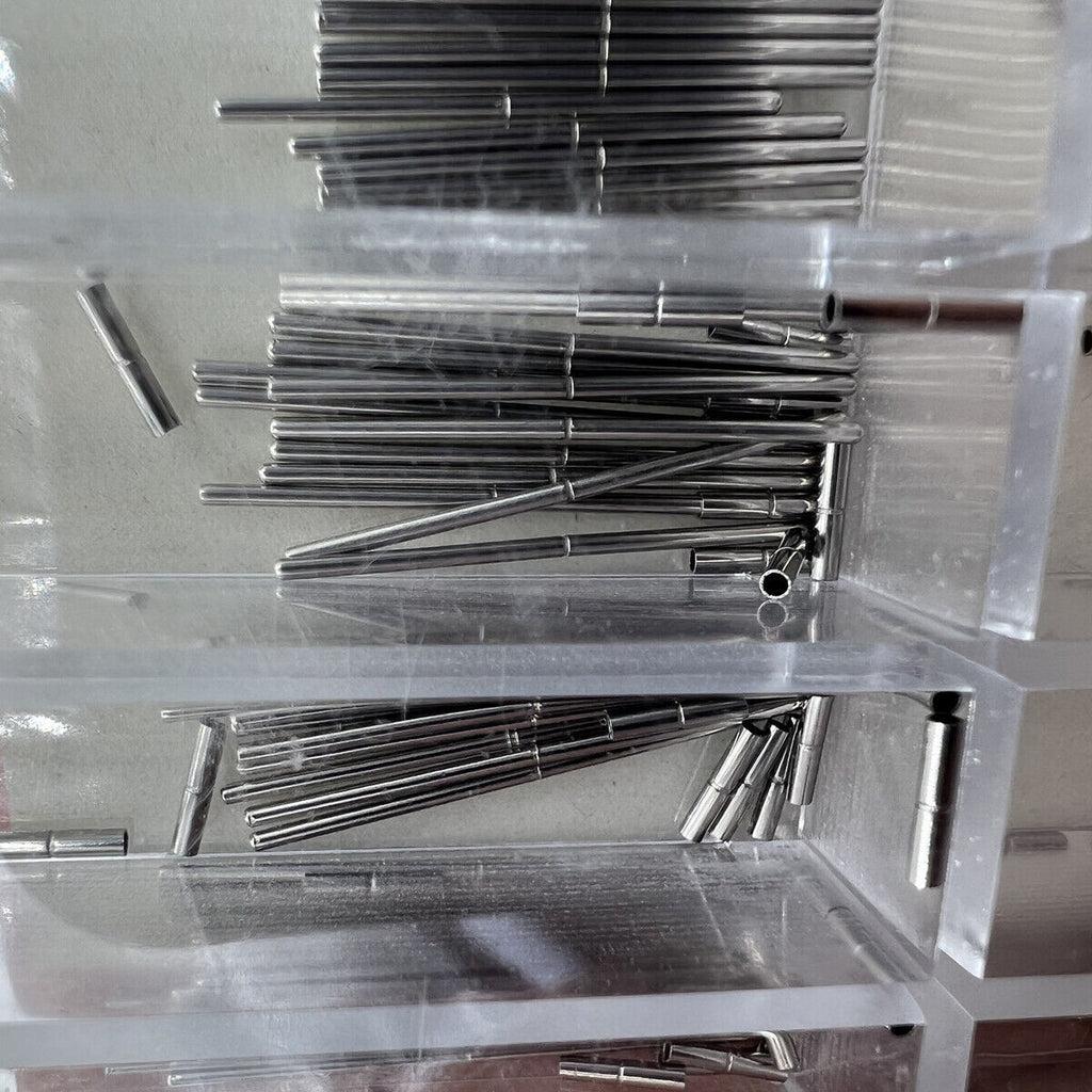 S/S Pins with Tubes for Watch Bracelet Strap Adjust Pin Bar Watch Repair Tool