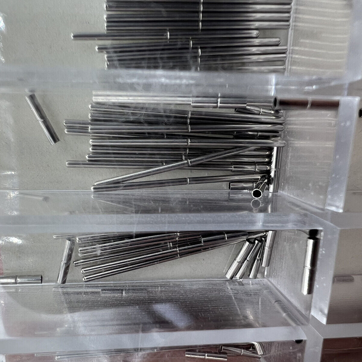 S/S Pins with Tubes for Watch Bracelet Strap Adjust Pin Bar Watch Repair Tool