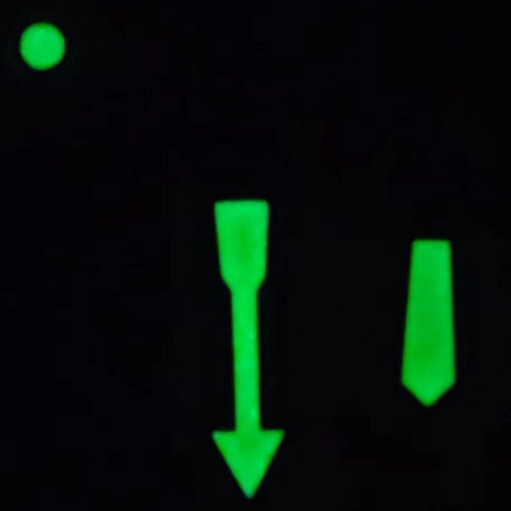 12.5mm Blue Trim White Painted Green Lume Hands Set for NH35 NH36 7S26 7S36