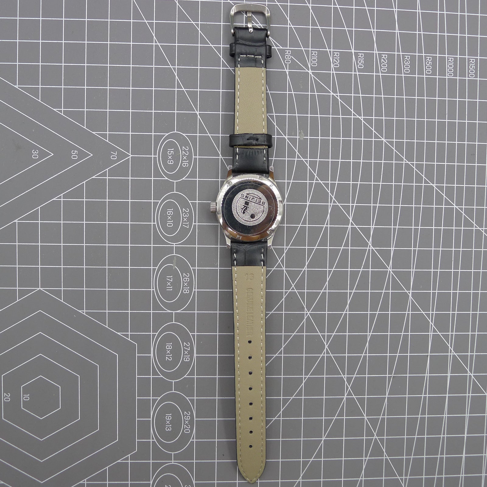 31mm China Made Beijing Double Rhomb Manual Mechanical Watch 3 Hands Silver Case