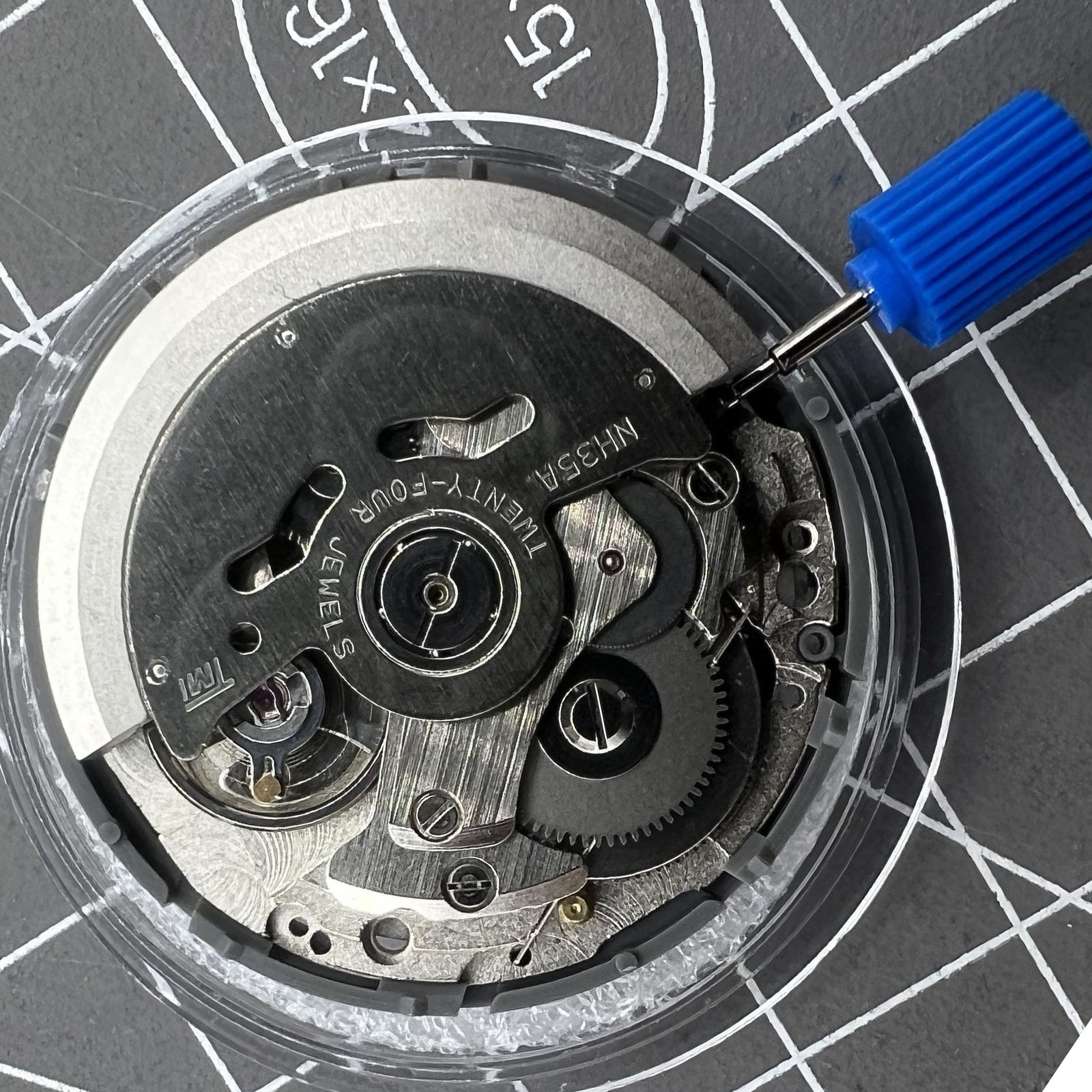 Black NH35 Self-winding Automatic Mechanical  Date At 6 Watch Movement