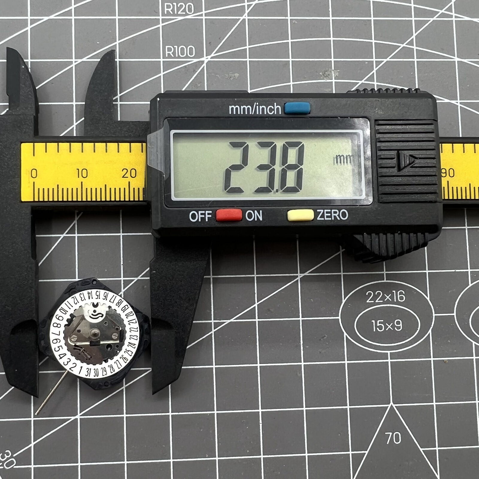 Japan VX22 Quartz Watch Movement Date@6 White Disk Replacement