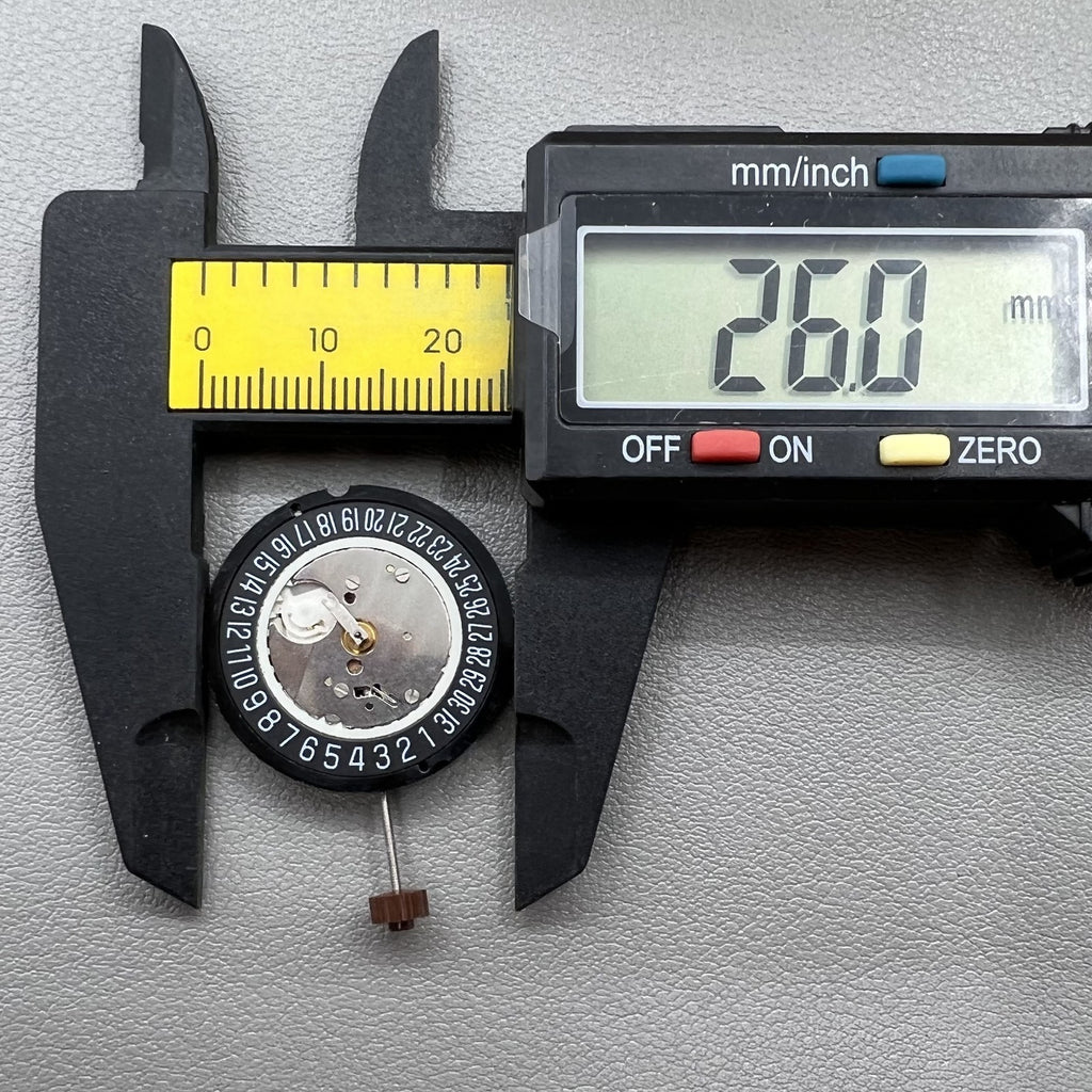 Swiss Black Disk Date At 6 Ronda 515 Watch Quartz Movement 3 Hands