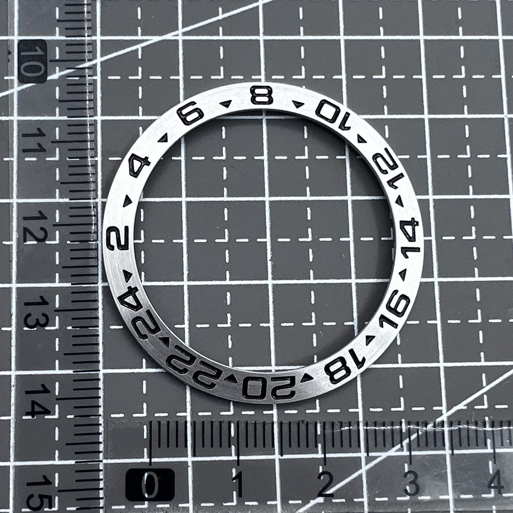 38mm Silver Ceramic Watch Bezel GMT for 40mm Men Automatic Mechanical Watch