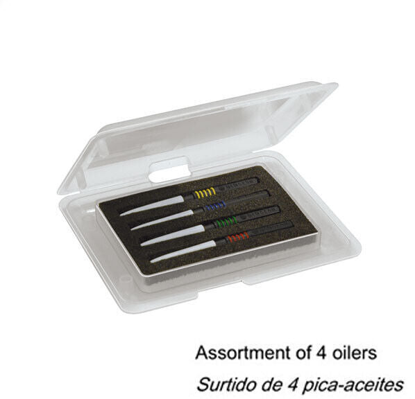 Bergeon 7013-4 Metal Dip Oilers Ergonomic Oil Grease Precision Applicator Set of