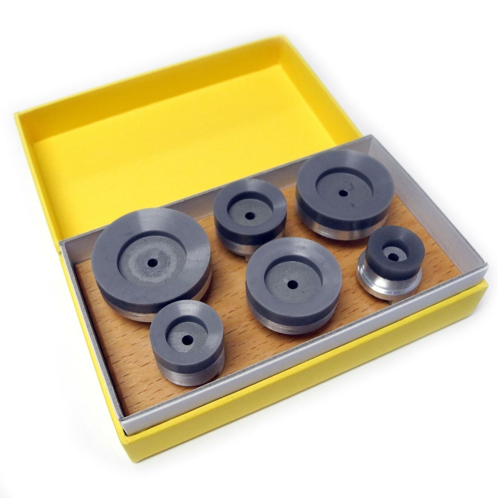 Swiss Bergeon 5700-62-6 Die Set Of 6 Suction Upper Dies Round Heads In Adiprene