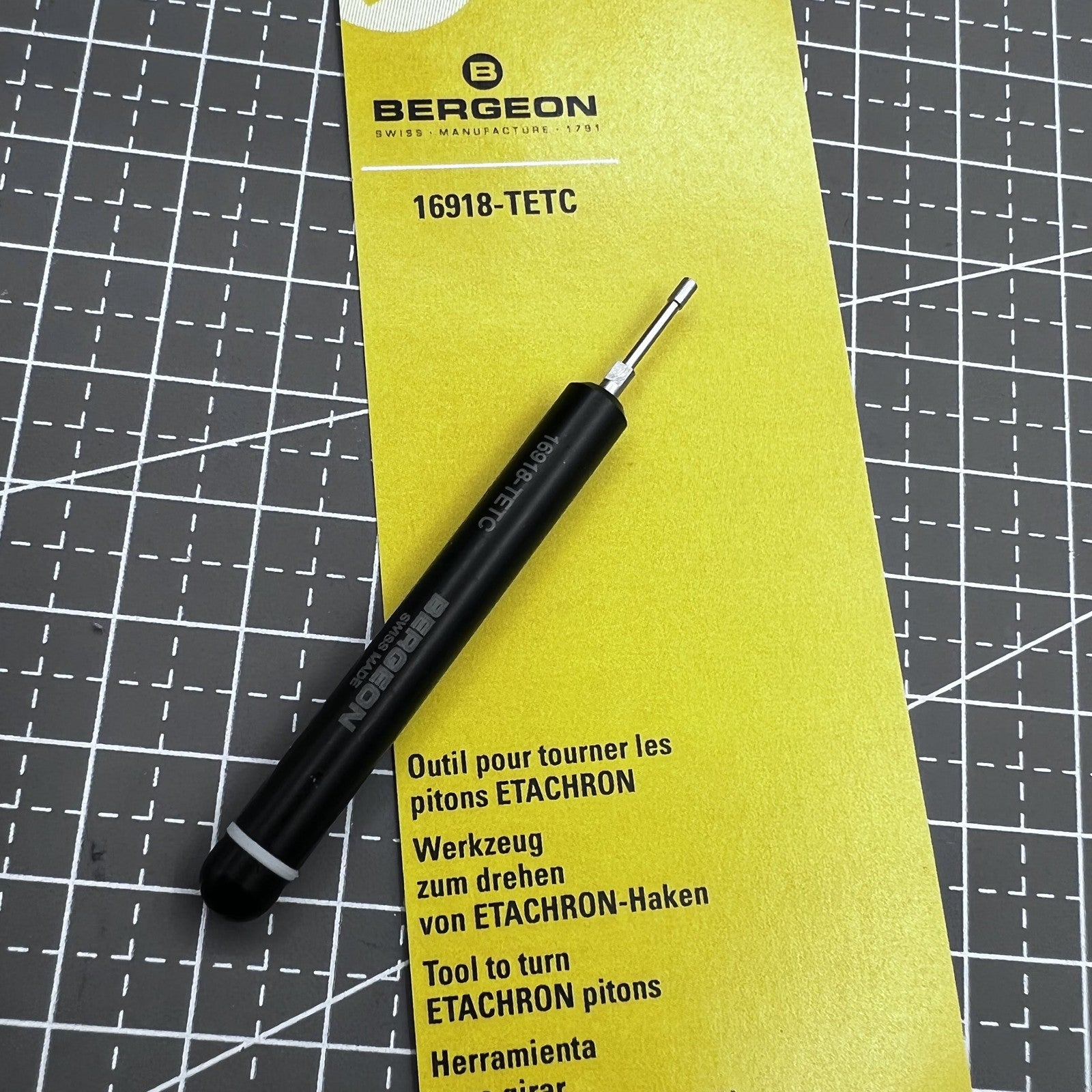 Swiss Bergeon 16918-TETC Screwdriver with Blade To Turn ETACHRON Pitons