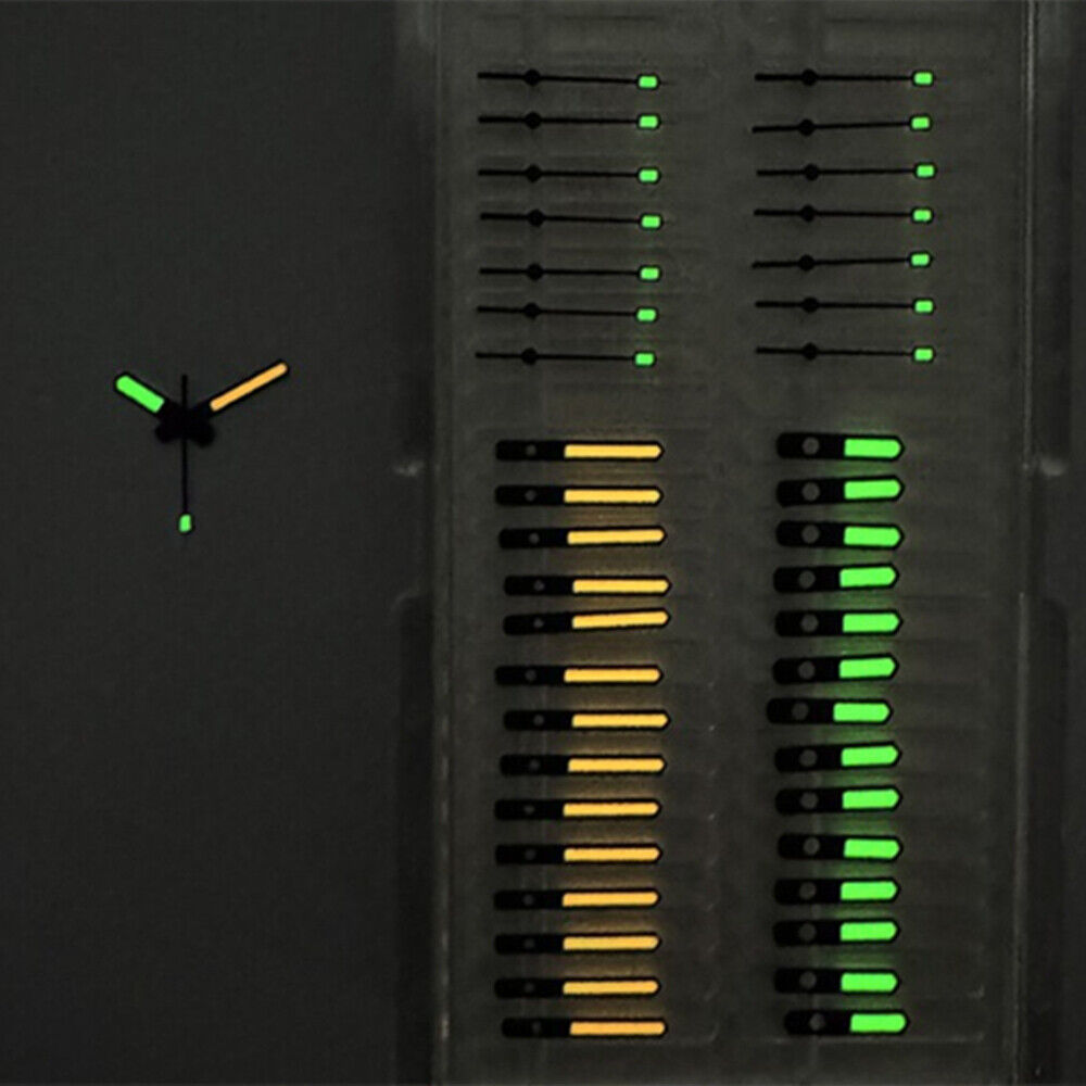 Green+Orange Lume Black Matted Trim Watch Hands for SKX007/SPR777 NH35A/NH36