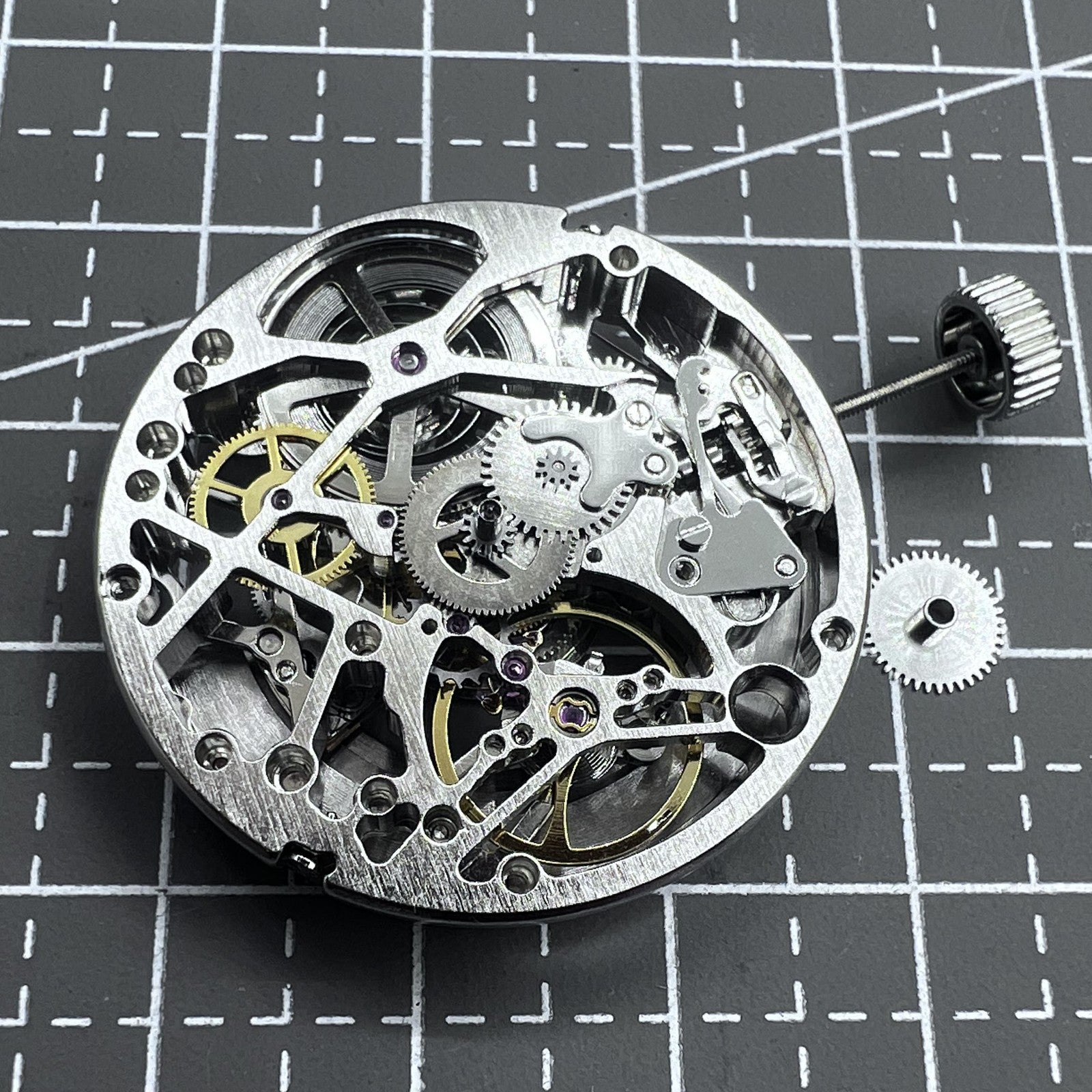 Tianjin Silver Hollow Carved 24 Jews Automatic Mechanical Movement