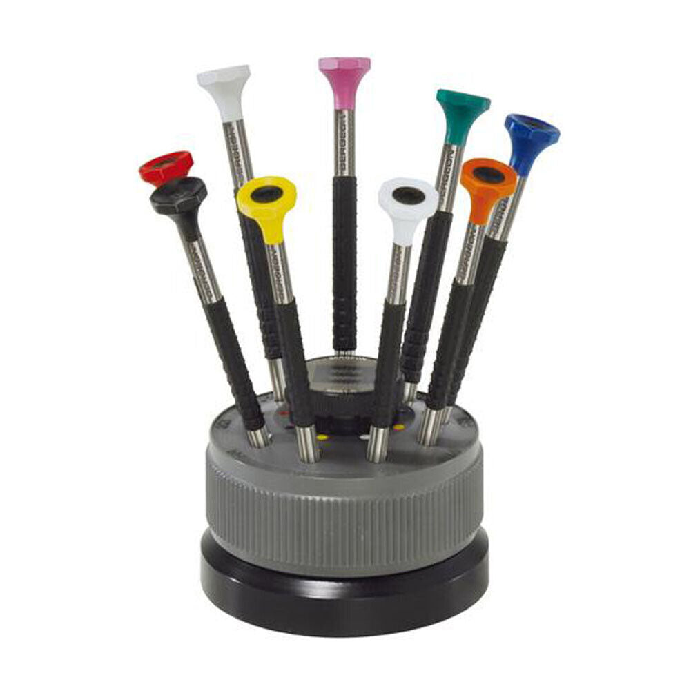 Bergeon 6899-S09 Stainless Steel Ergonomic 9 Piece Screwdriver Set