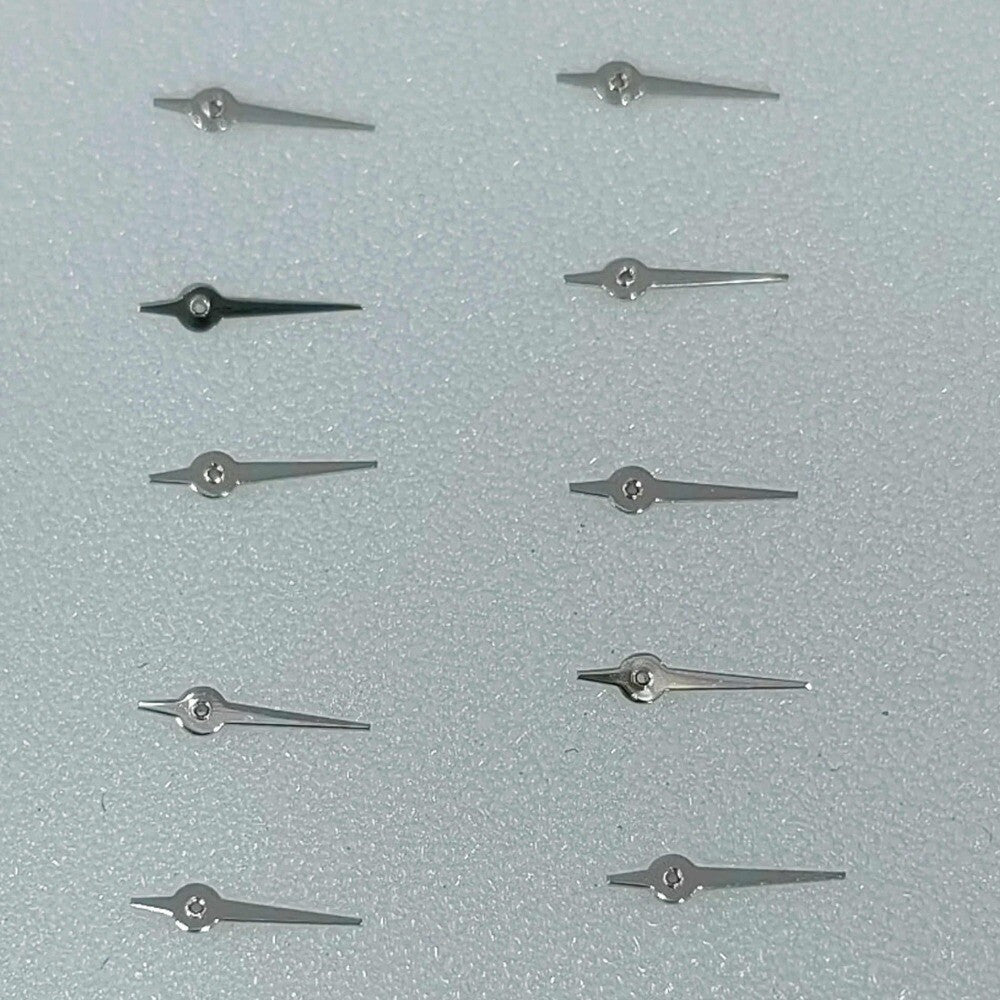 10pcs 4mm Pointed End Silver Small Second Hands for Miyota OS10 OS20 Movement