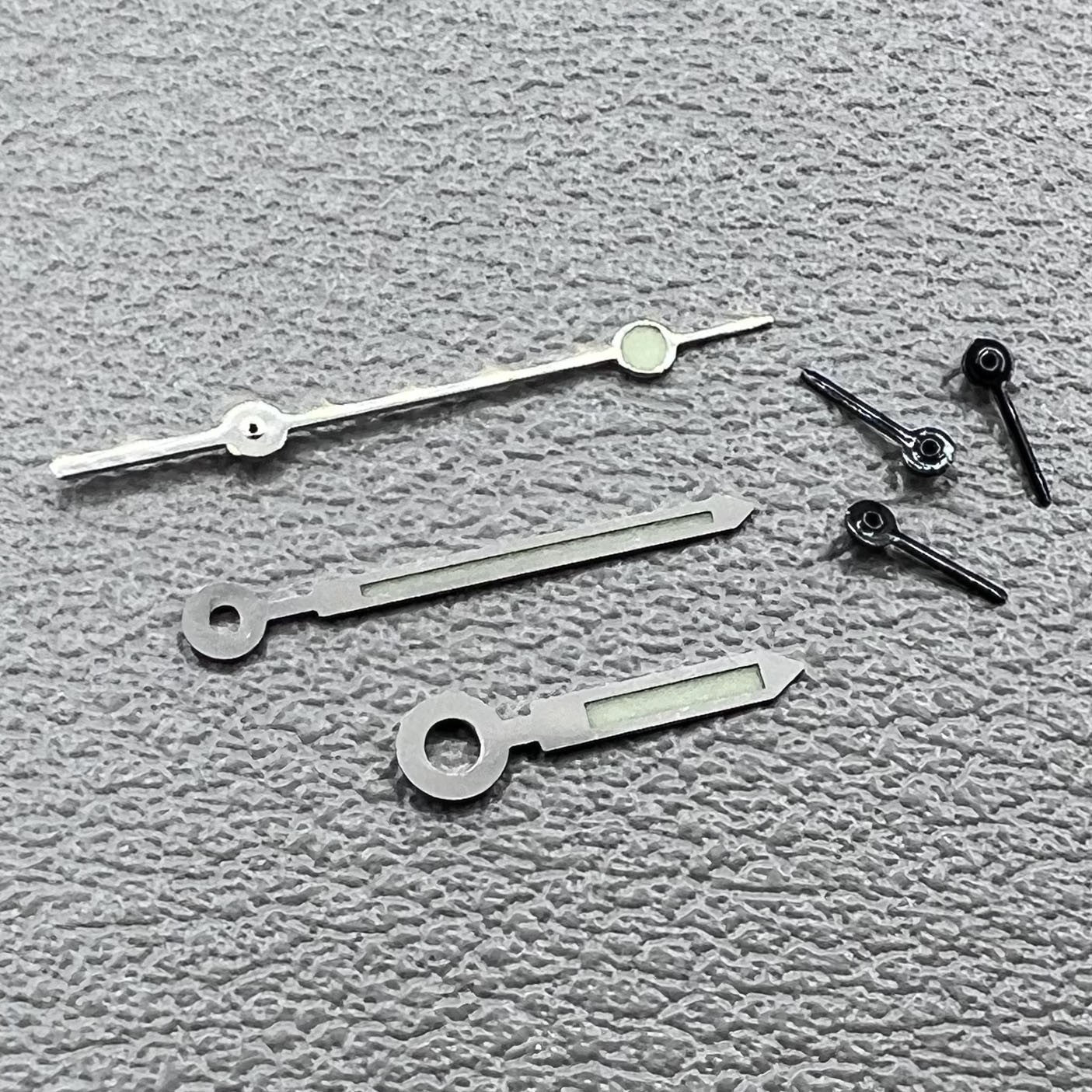 2 Sets/Pack Silver Trim Green Lume Watch Hands for Miyota OS10 0S10 Movement