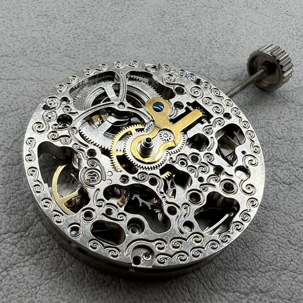 Hangzhou 2189 Hollow Automatic Mechanical Movement Silver Rotor 3 Hands